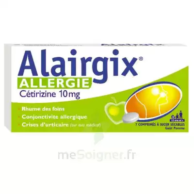 Alairgix Allergie Cetirizine 10 Mg Comprimés à Sucer Séc Plq/7 à Forbach
