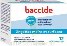 Baccide Lingette Désinfectante Mains & Surface 12 Pochettes à Forbach